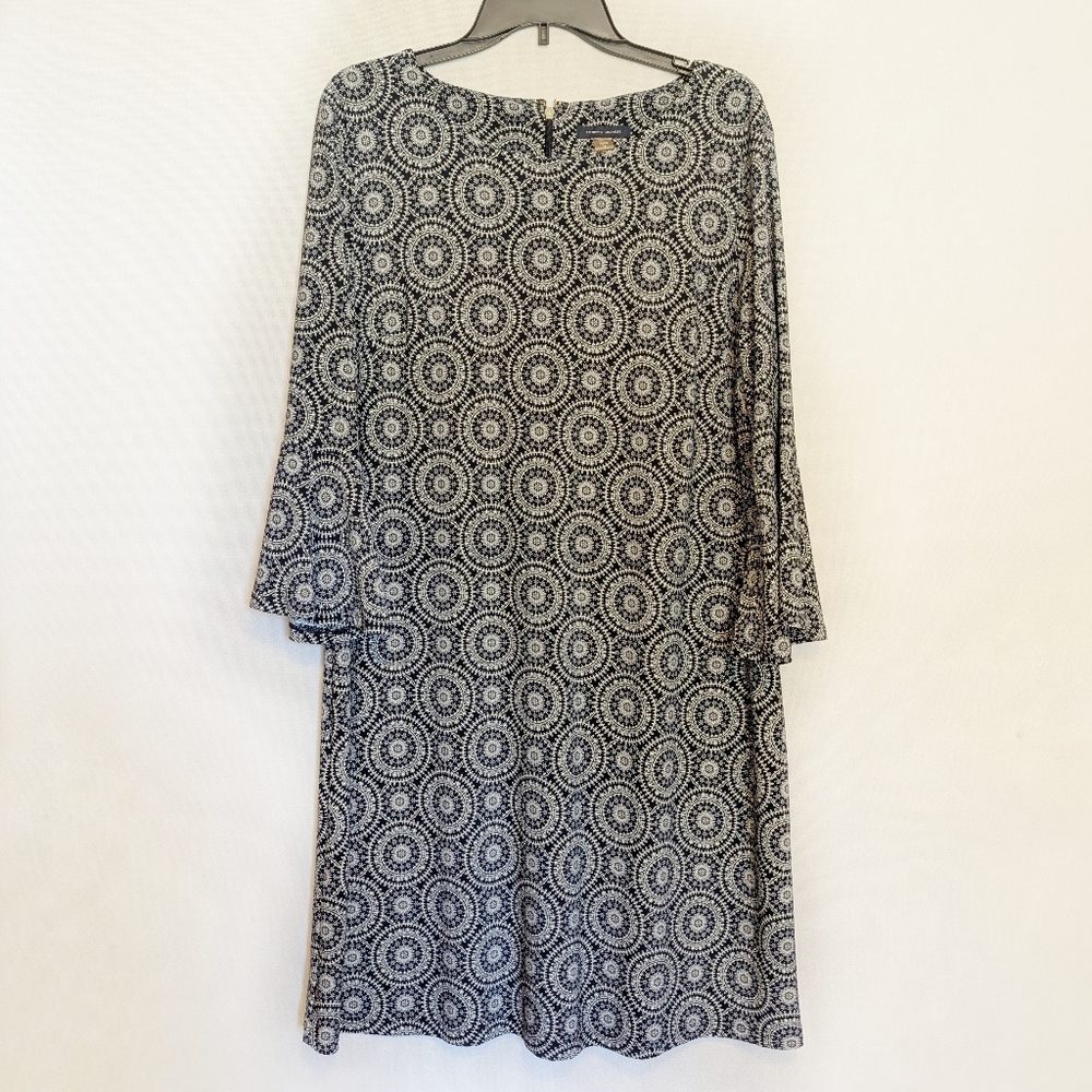 Tommy Hilfiger Navy/White Patterned Dress - Size 16
